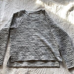 A zella (10/12) grey solf sweater/work out top